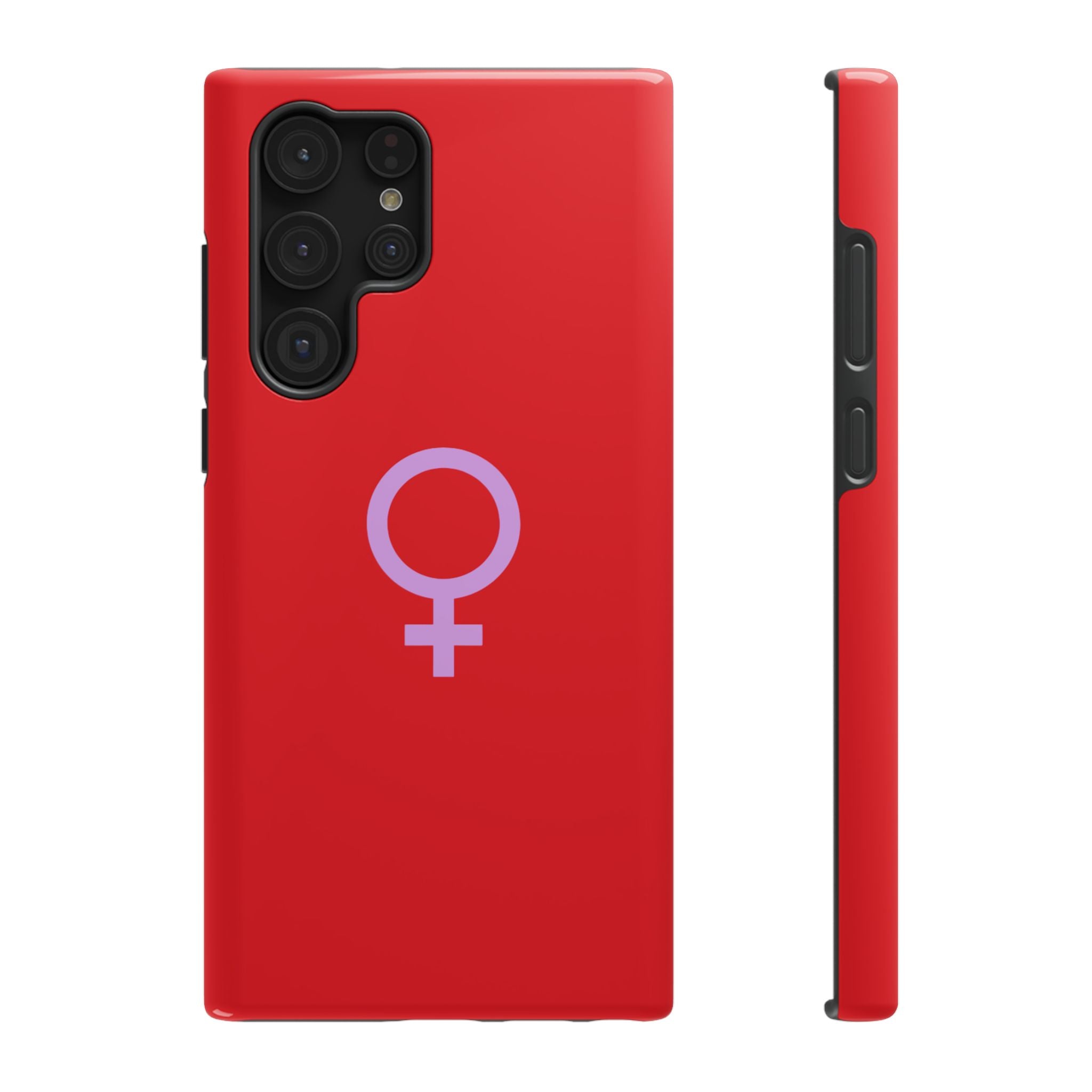 Venus Female Symbol phone case | Impact-Resistant Case, Red