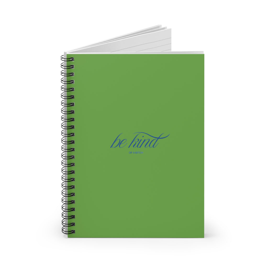 Be Kind script typography Spiral Notebook | Ruled lined journal