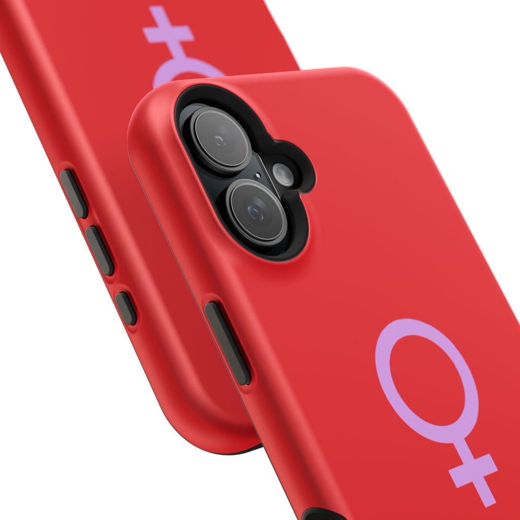 Venus Female Symbol phone case | Impact-Resistant Case, Red