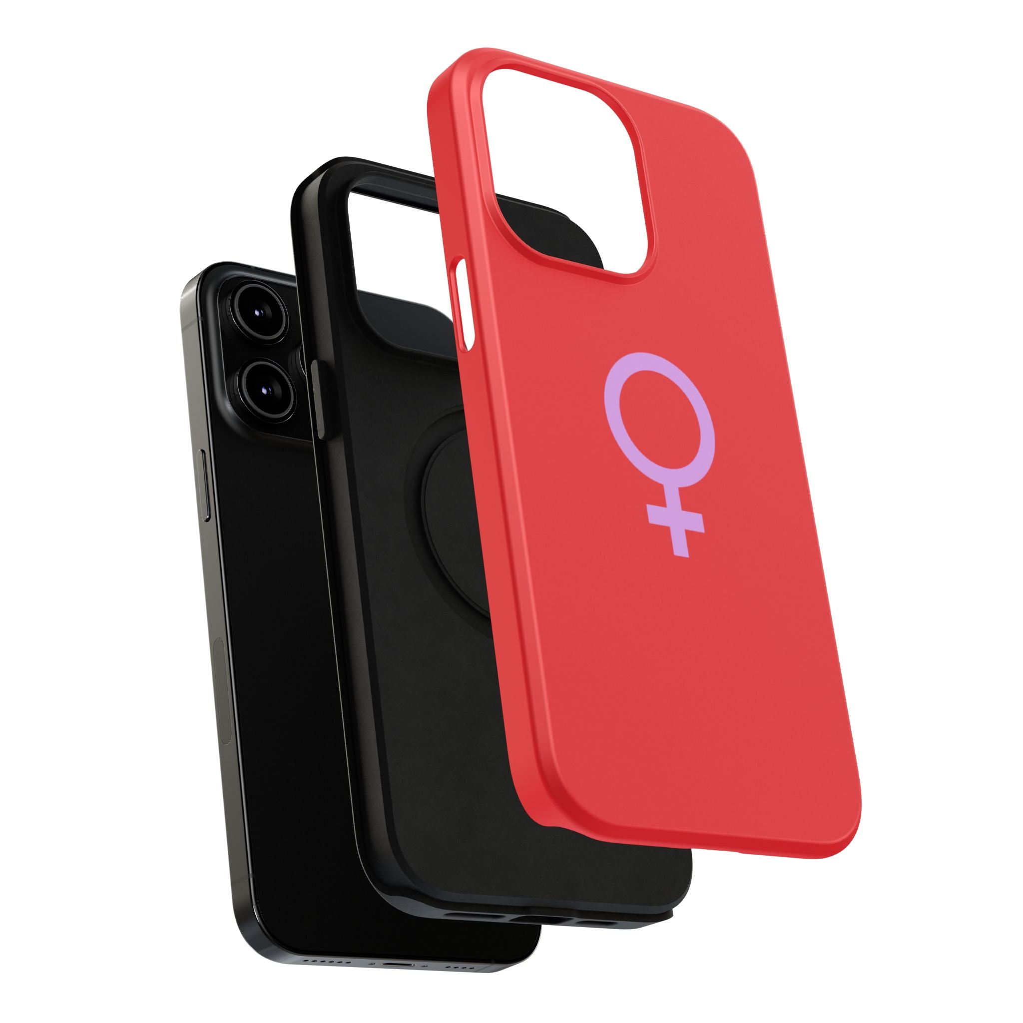 Venus Female Symbol phone case | Impact-Resistant Case, Red