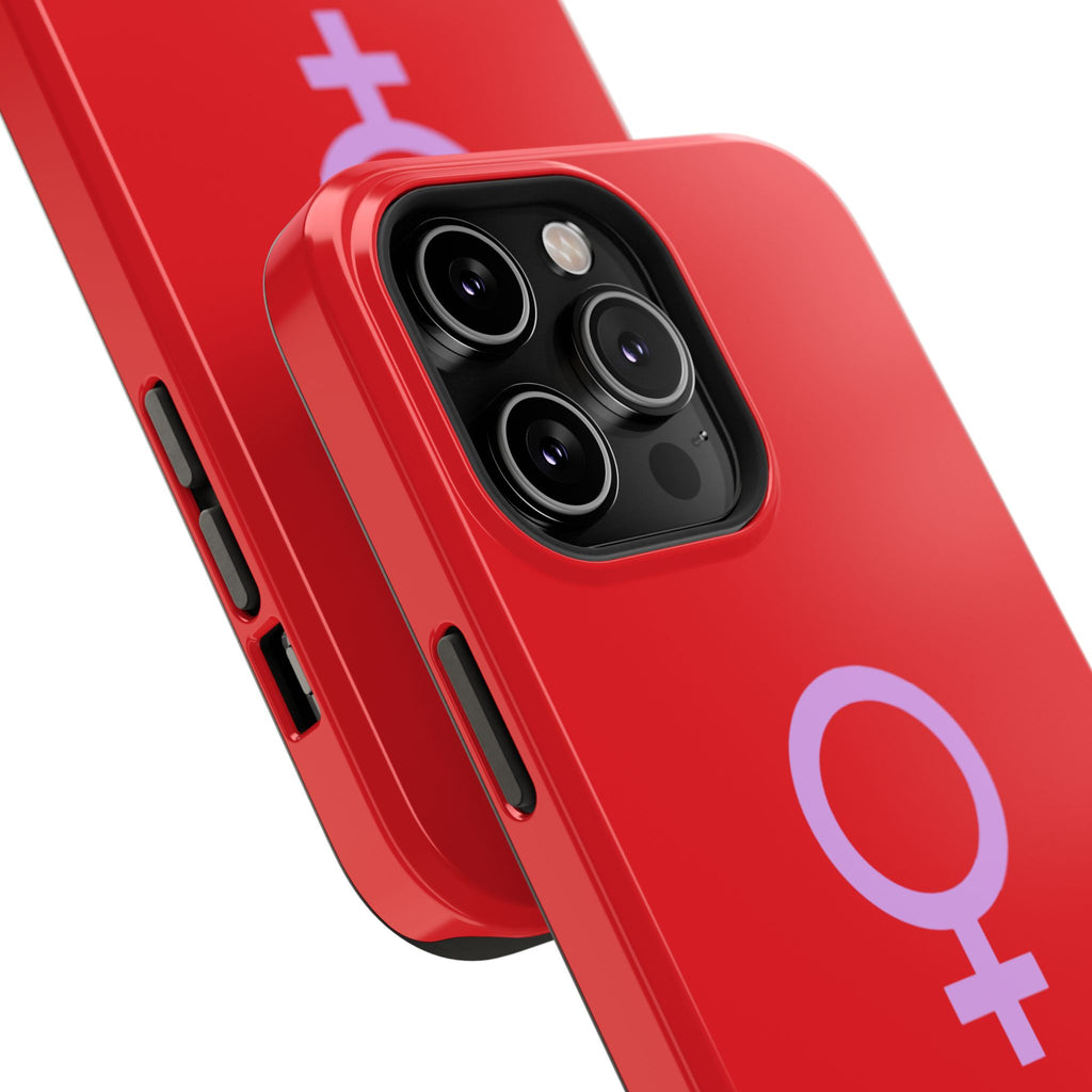 Venus Female Symbol phone case | Impact-Resistant Case, Red