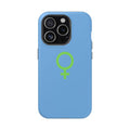 Green Venus Symbol phone case Impact-Resistant Case | Blue silicone protector