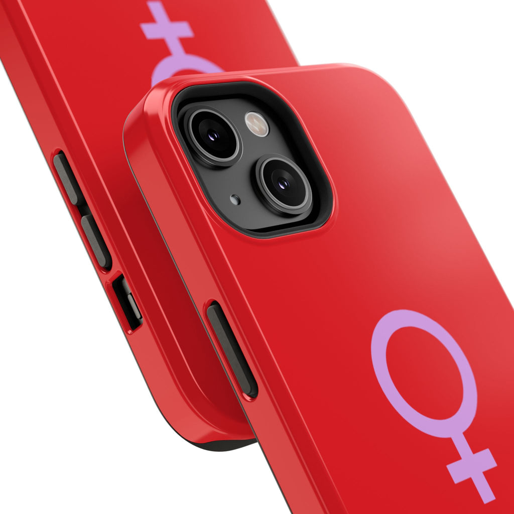 Venus Female Symbol phone case | Impact-Resistant Case, Red