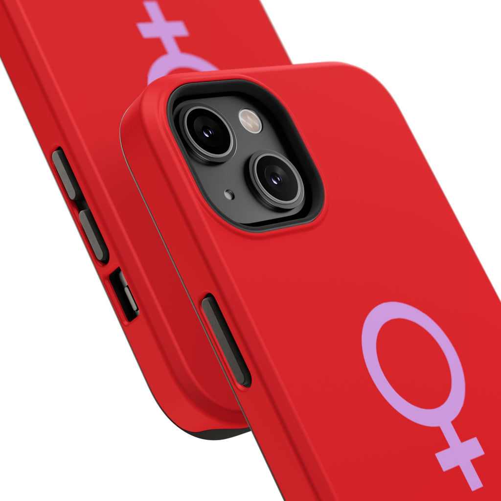 Venus Female Symbol phone case | Impact-Resistant Case, Red