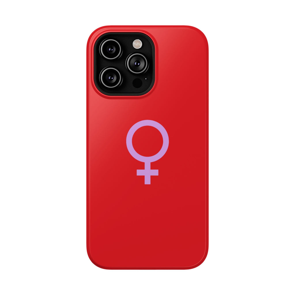 Venus Female Symbol phone case | Impact-Resistant Case, Red