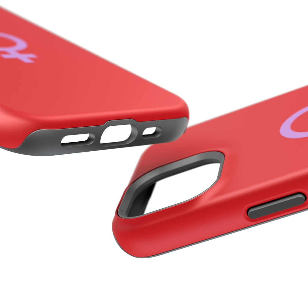 Venus Female Symbol phone case | Impact-Resistant Case, Red