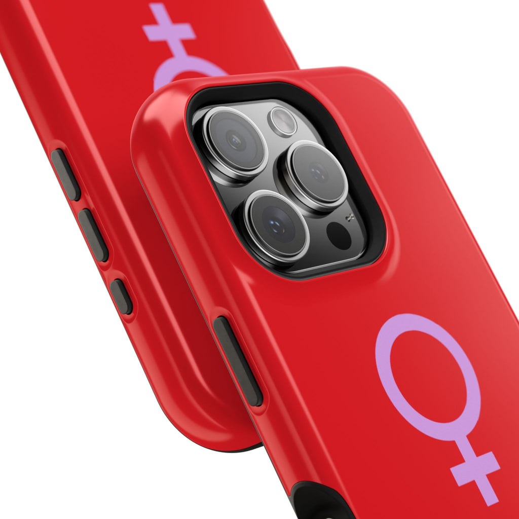 Venus Female Symbol phone case | Impact-Resistant Case, Red