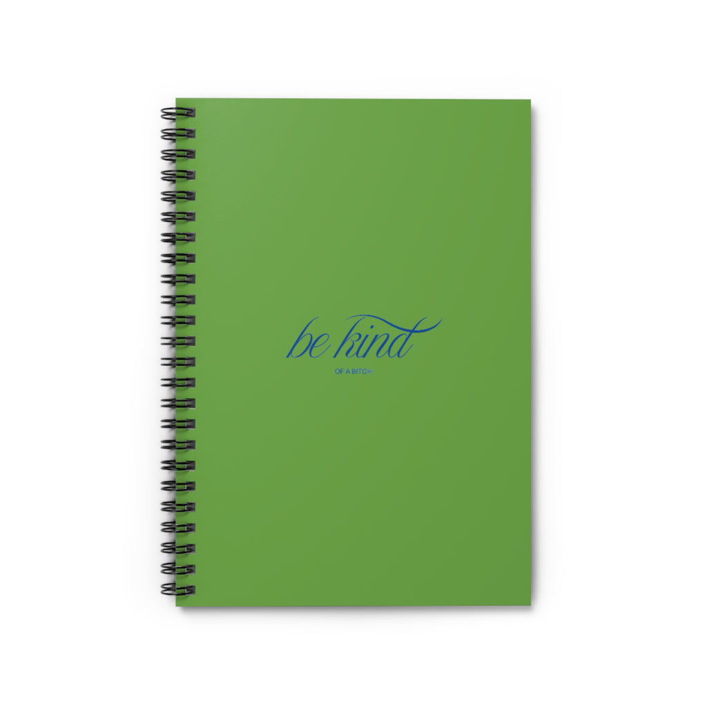 Be Kind script typography Spiral Notebook | Ruled lined journal