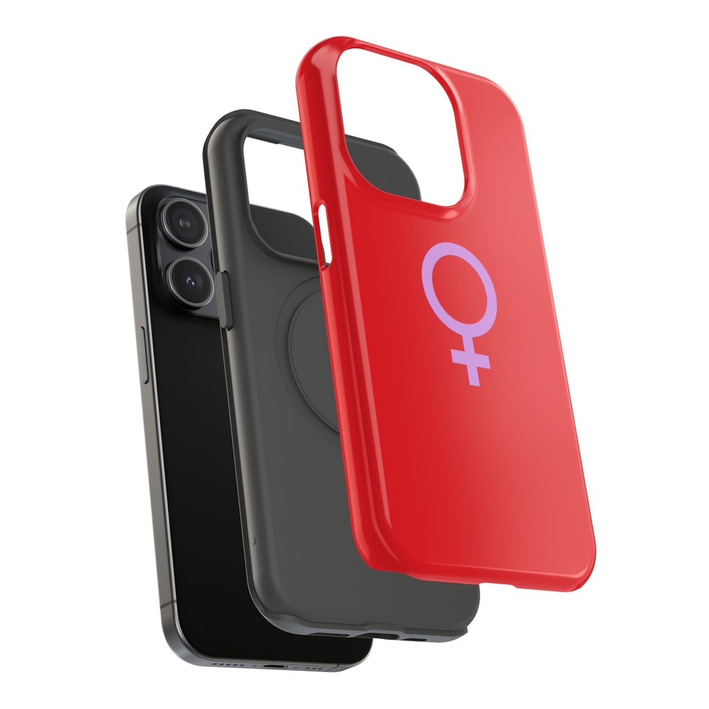 Venus Female Symbol phone case | Impact-Resistant Case, Red