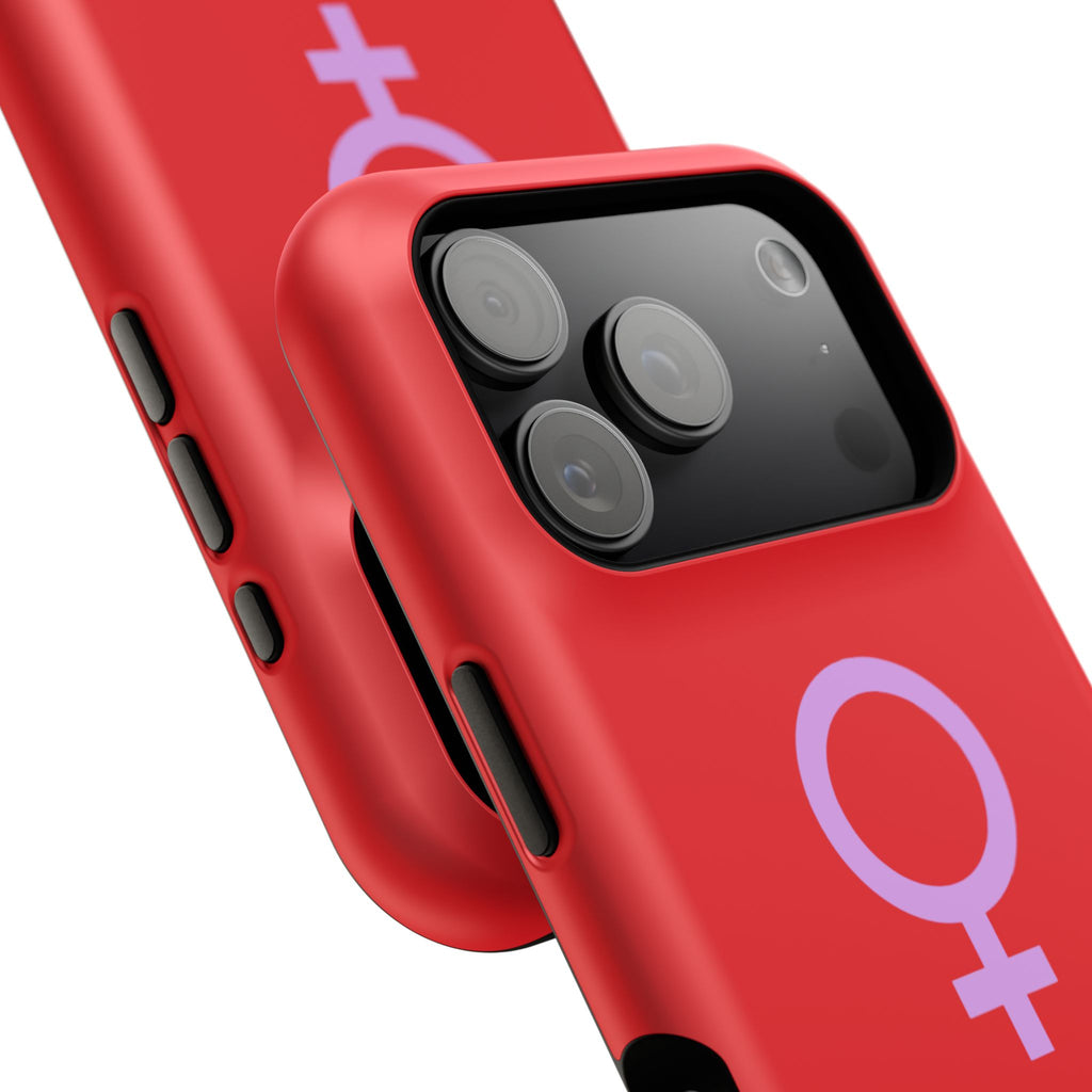 Venus Female Symbol phone case | Impact-Resistant Case, Red