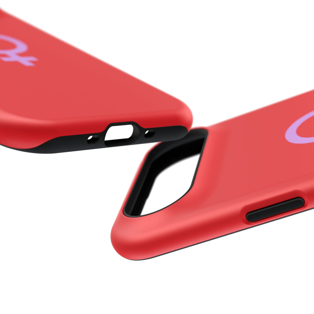 Venus Female Symbol phone case | Impact-Resistant Case, Red