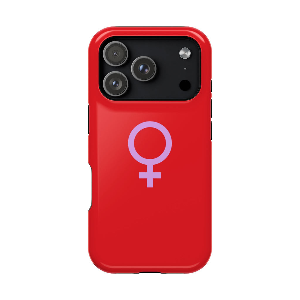 Venus Female Symbol phone case | Impact-Resistant Case, Red