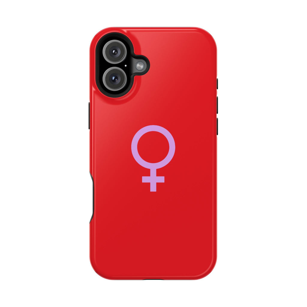 Venus Female Symbol phone case | Impact-Resistant Case, Red