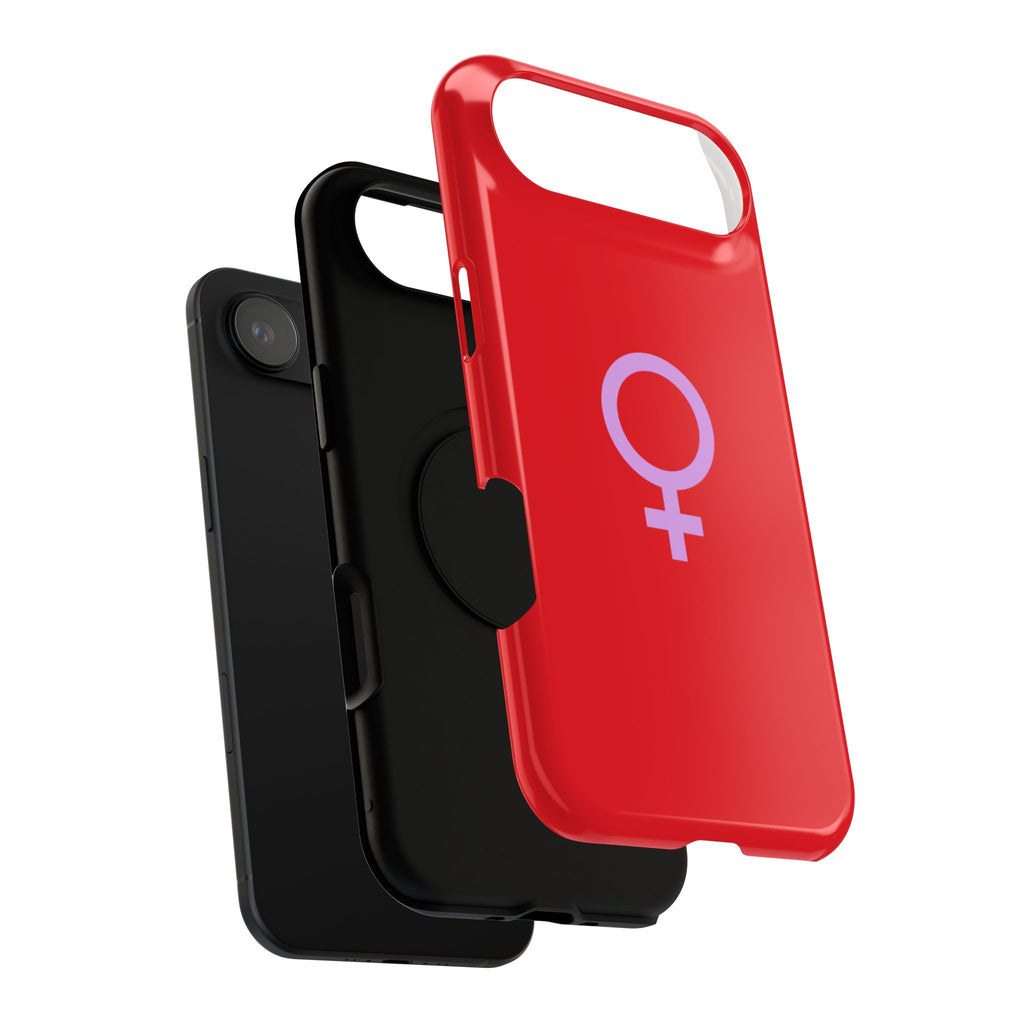 Venus Female Symbol phone case | Impact-Resistant Case, Red