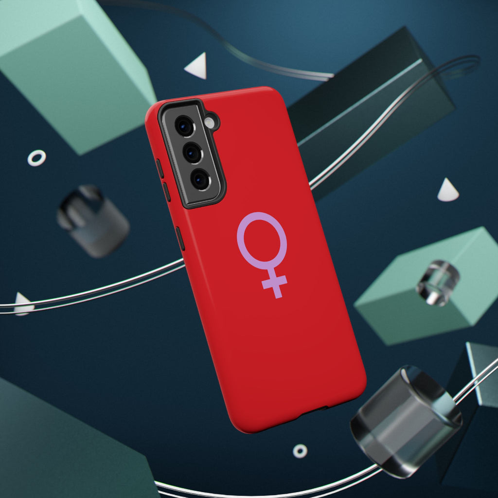 Venus Female Symbol phone case | Impact-Resistant Case, Red