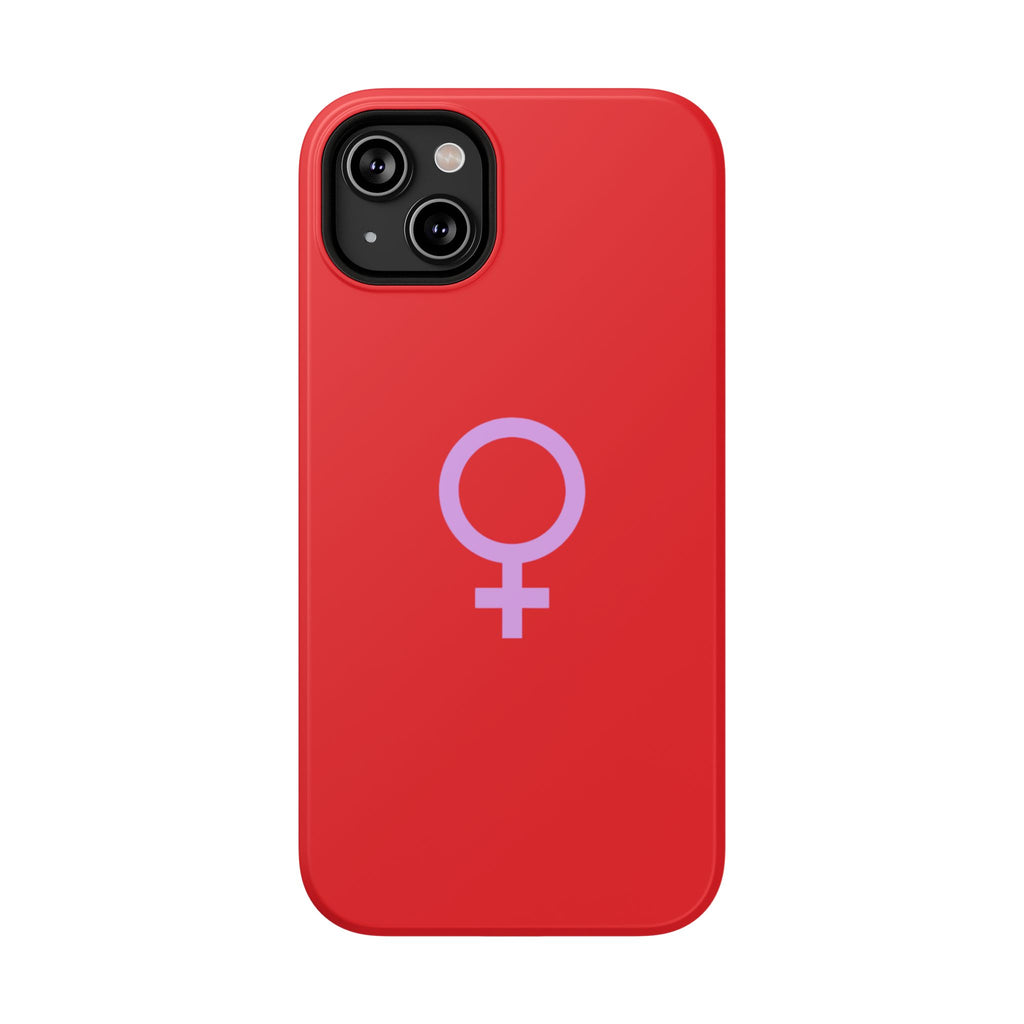 Venus Female Symbol phone case | Impact-Resistant Case, Red