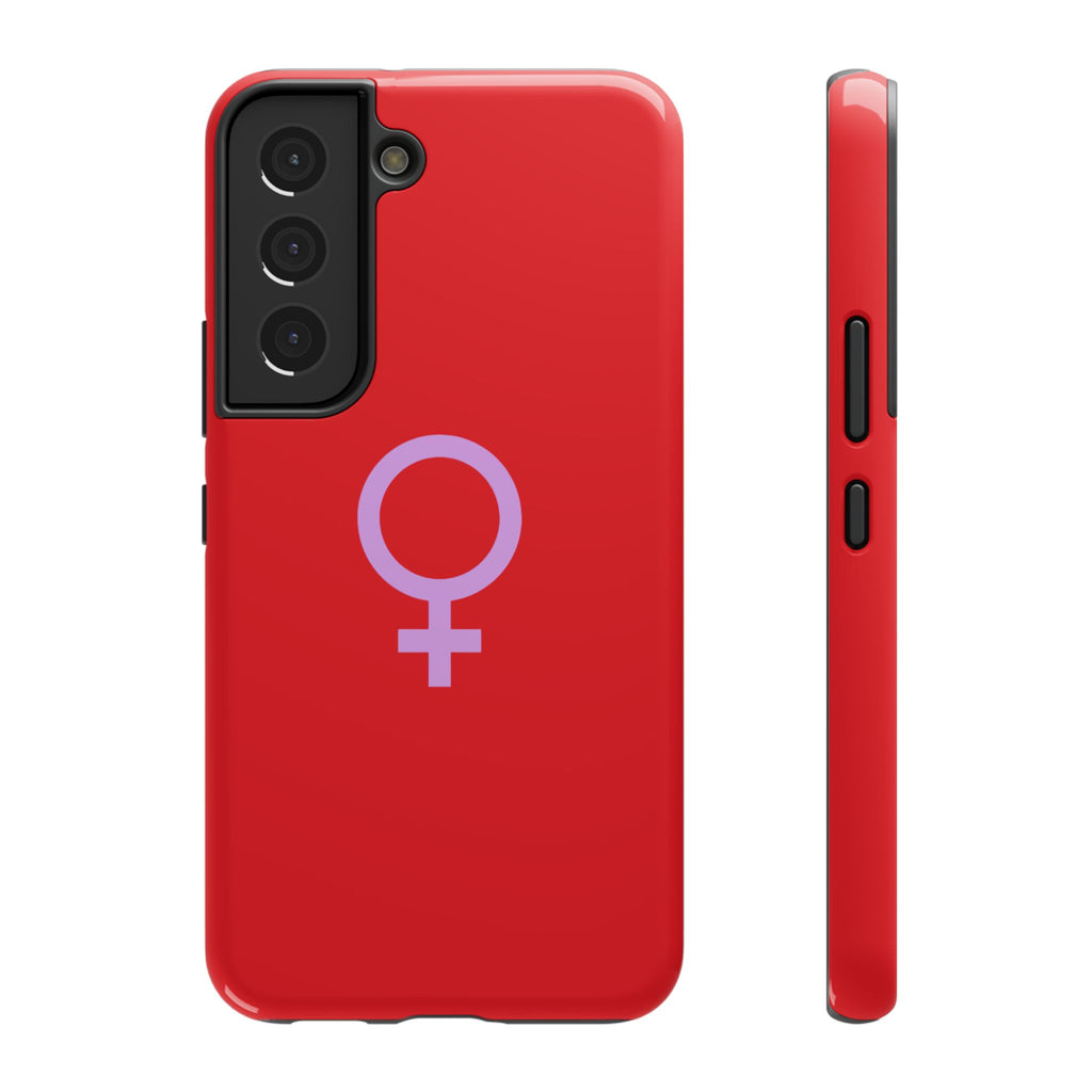 Venus Female Symbol phone case | Impact-Resistant Case, Red