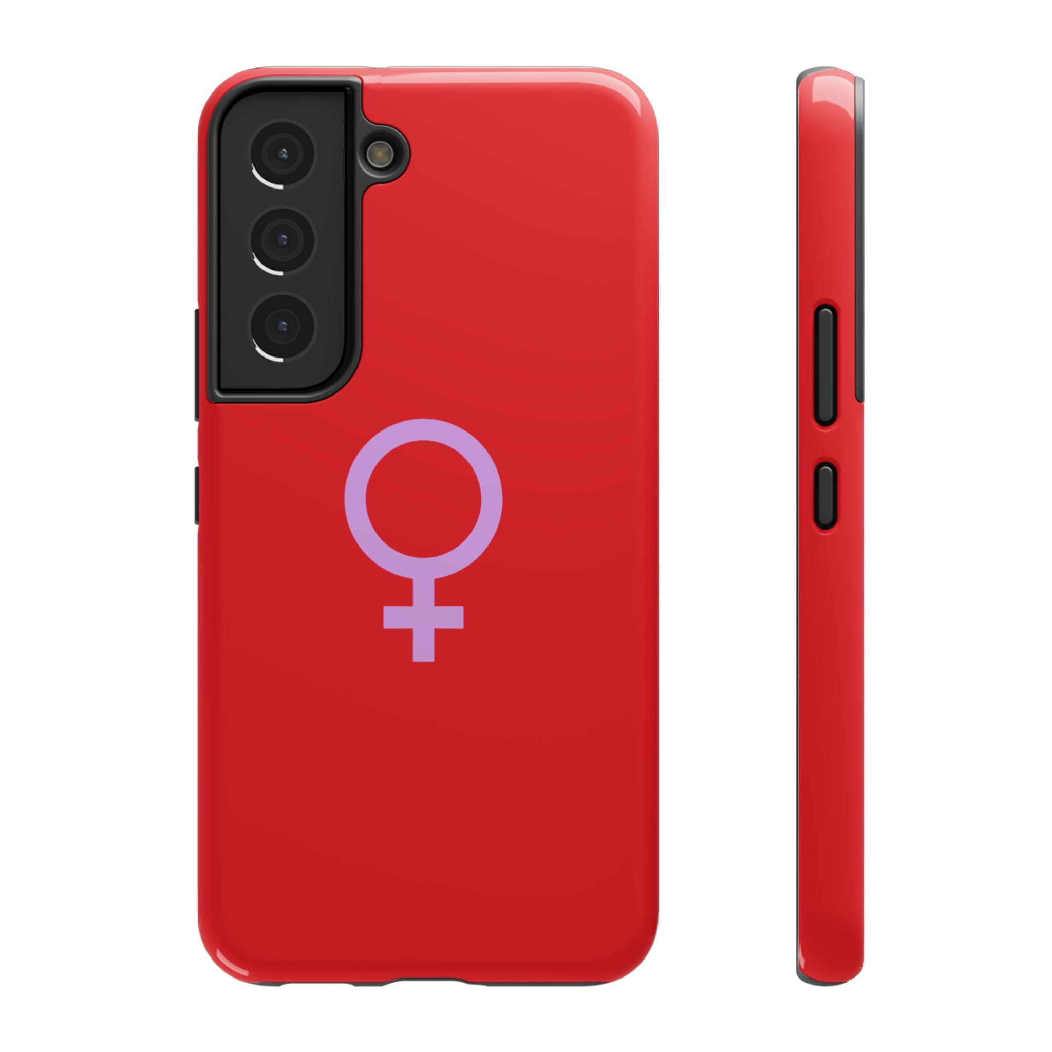 Venus Female Symbol phone case | Impact-Resistant Case, Red