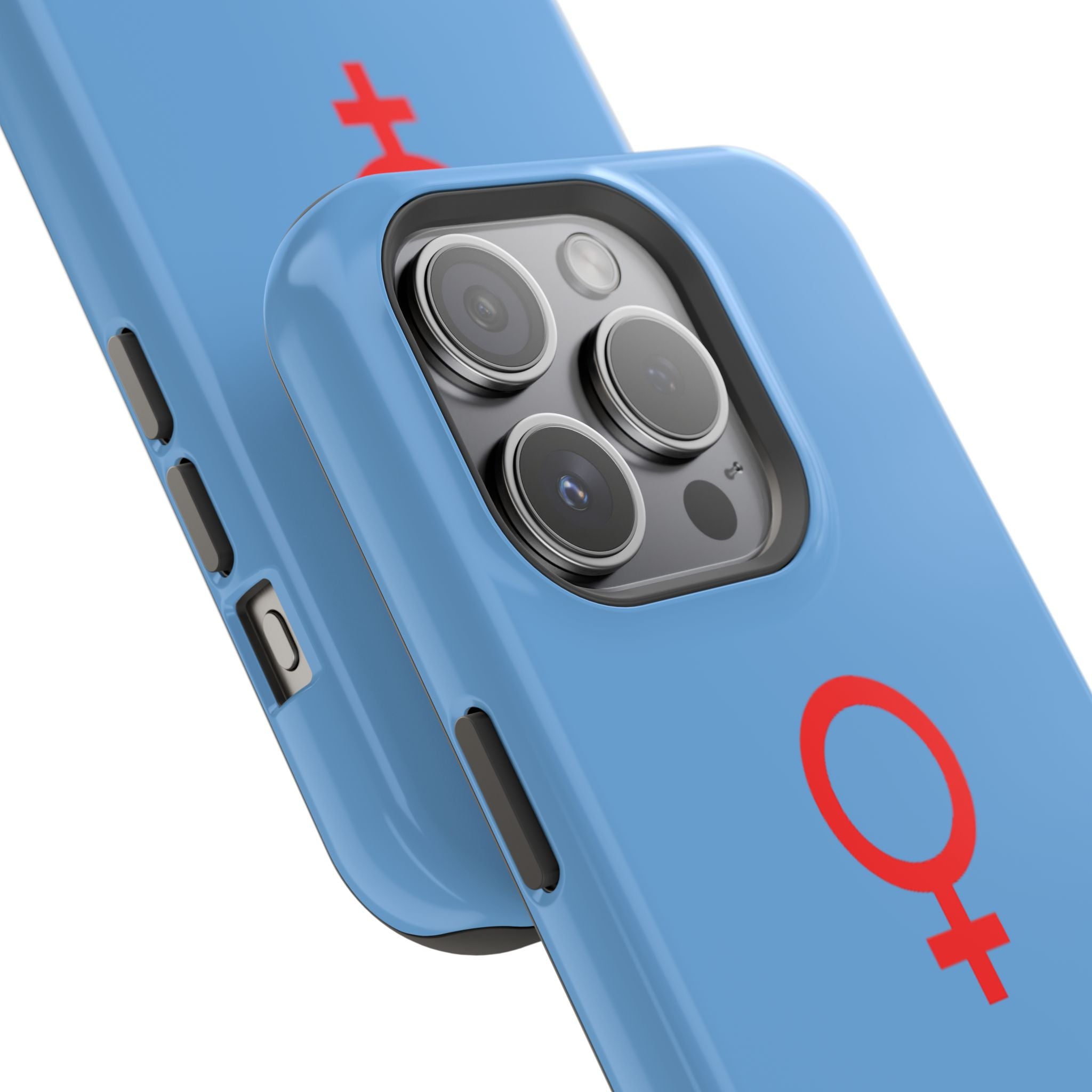 Red Female Symbol Phone Case Impact-Resistant Cases | Blue Feminist Phone Cover