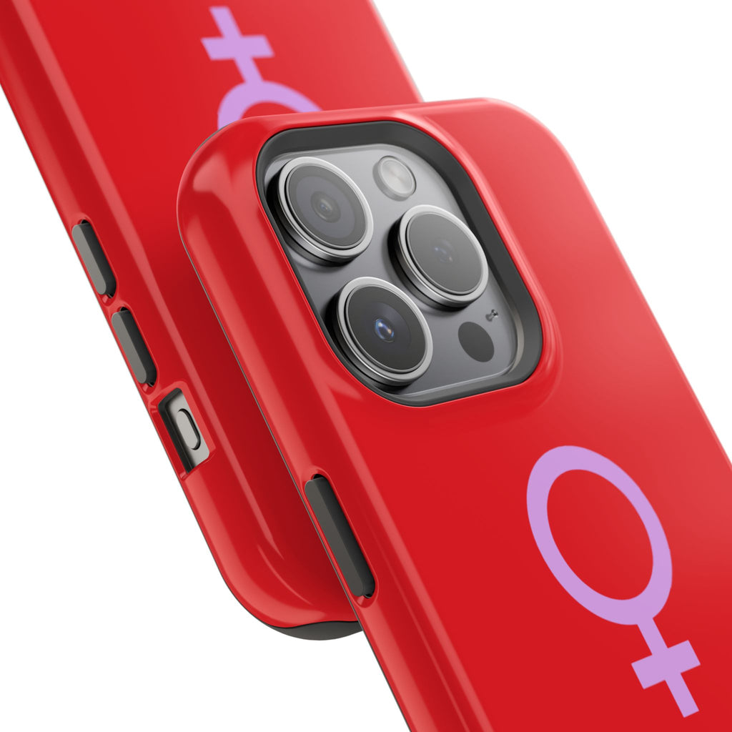 Venus Female Symbol phone case | Impact-Resistant Case, Red