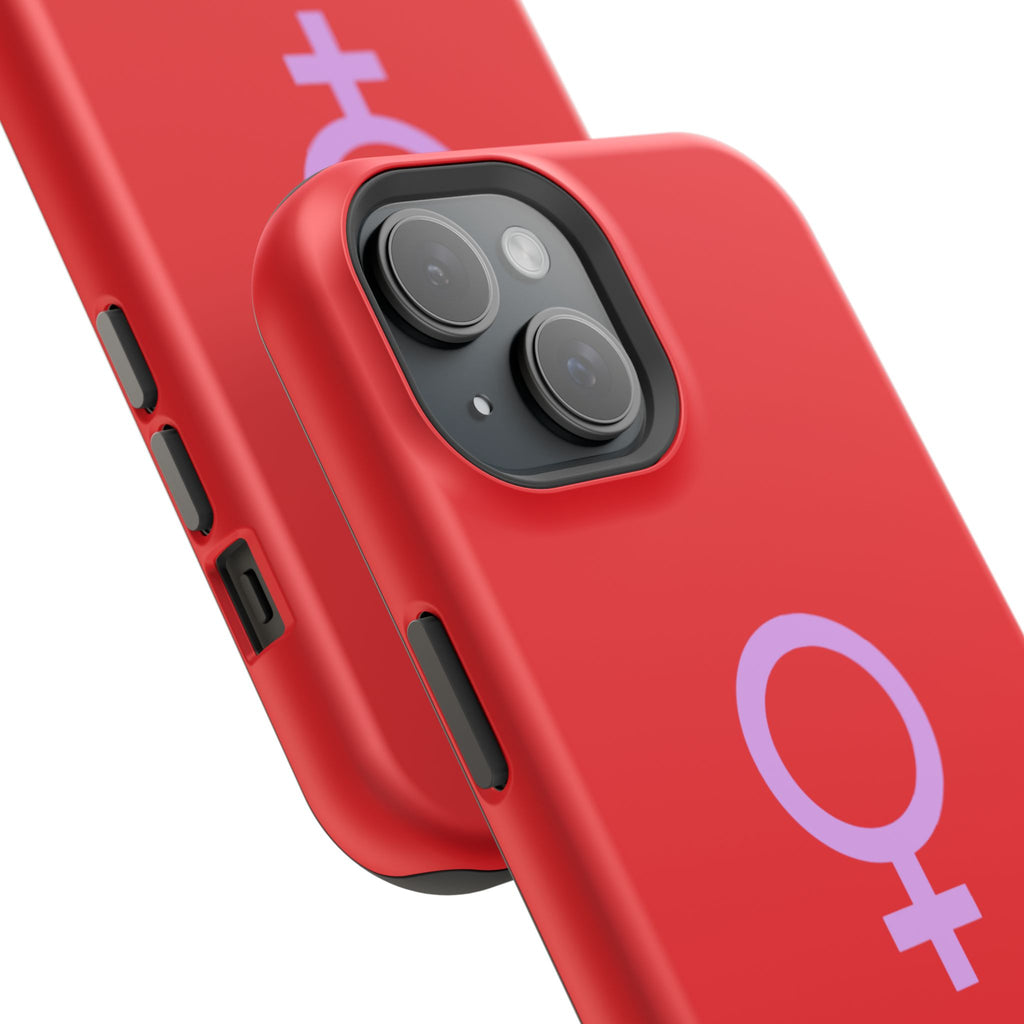 Venus Female Symbol phone case | Impact-Resistant Case, Red