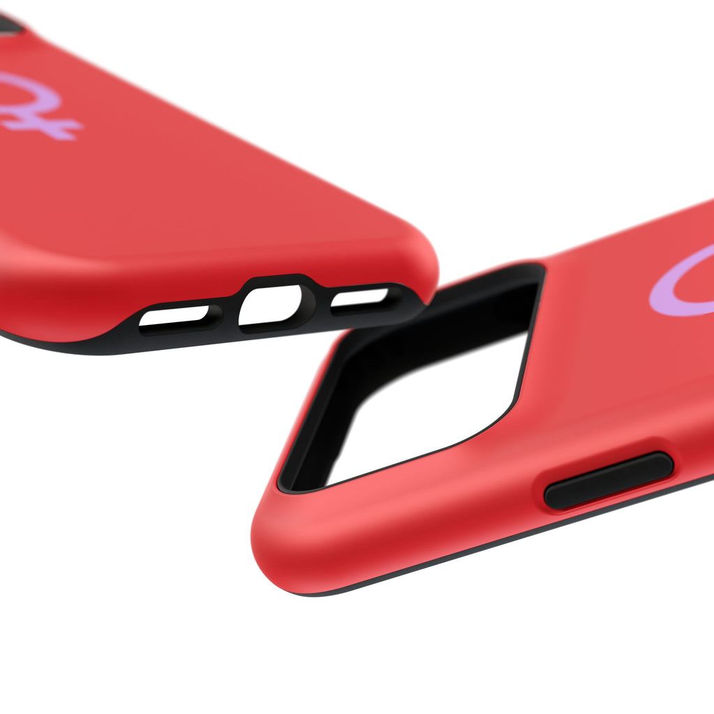 Venus Female Symbol phone case | Impact-Resistant Case, Red