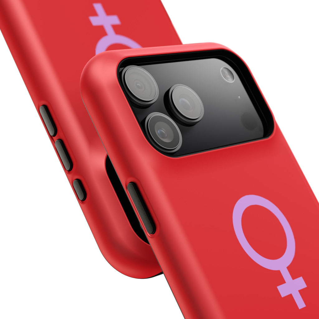 Venus Female Symbol phone case | Impact-Resistant Case, Red