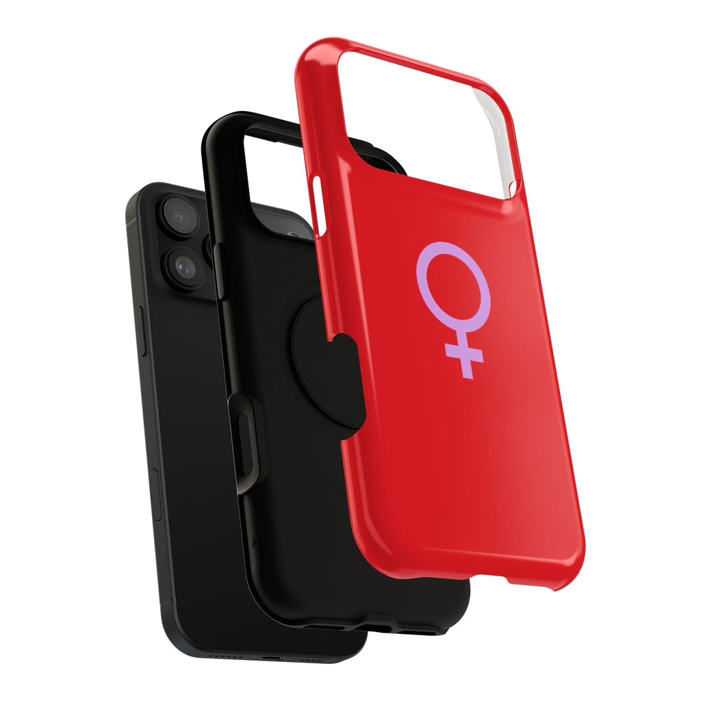 Venus Female Symbol phone case | Impact-Resistant Case, Red