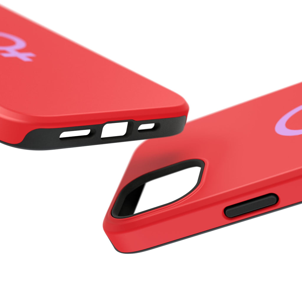 Venus Female Symbol phone case | Impact-Resistant Case, Red
