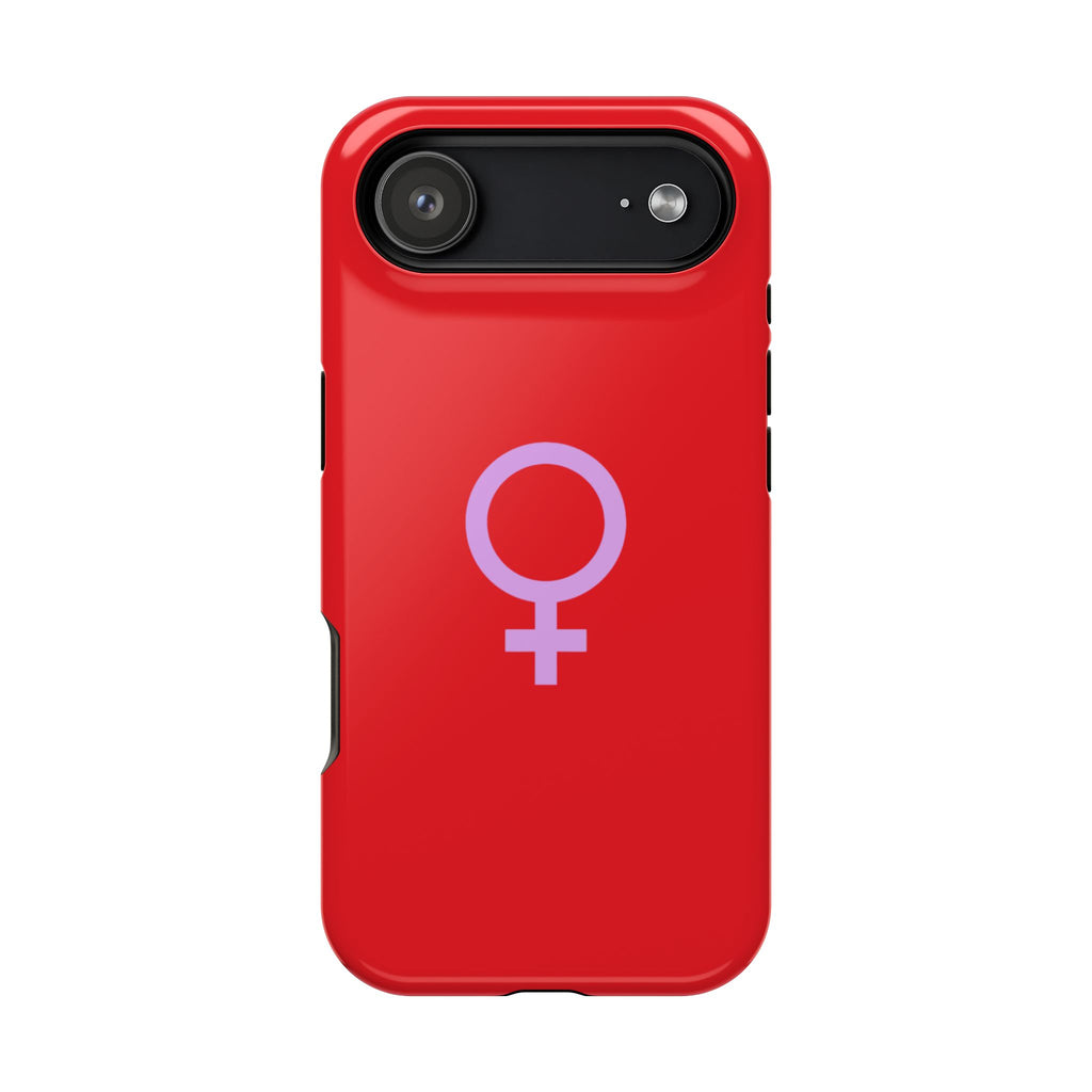 Venus Female Symbol phone case | Impact-Resistant Case, Red
