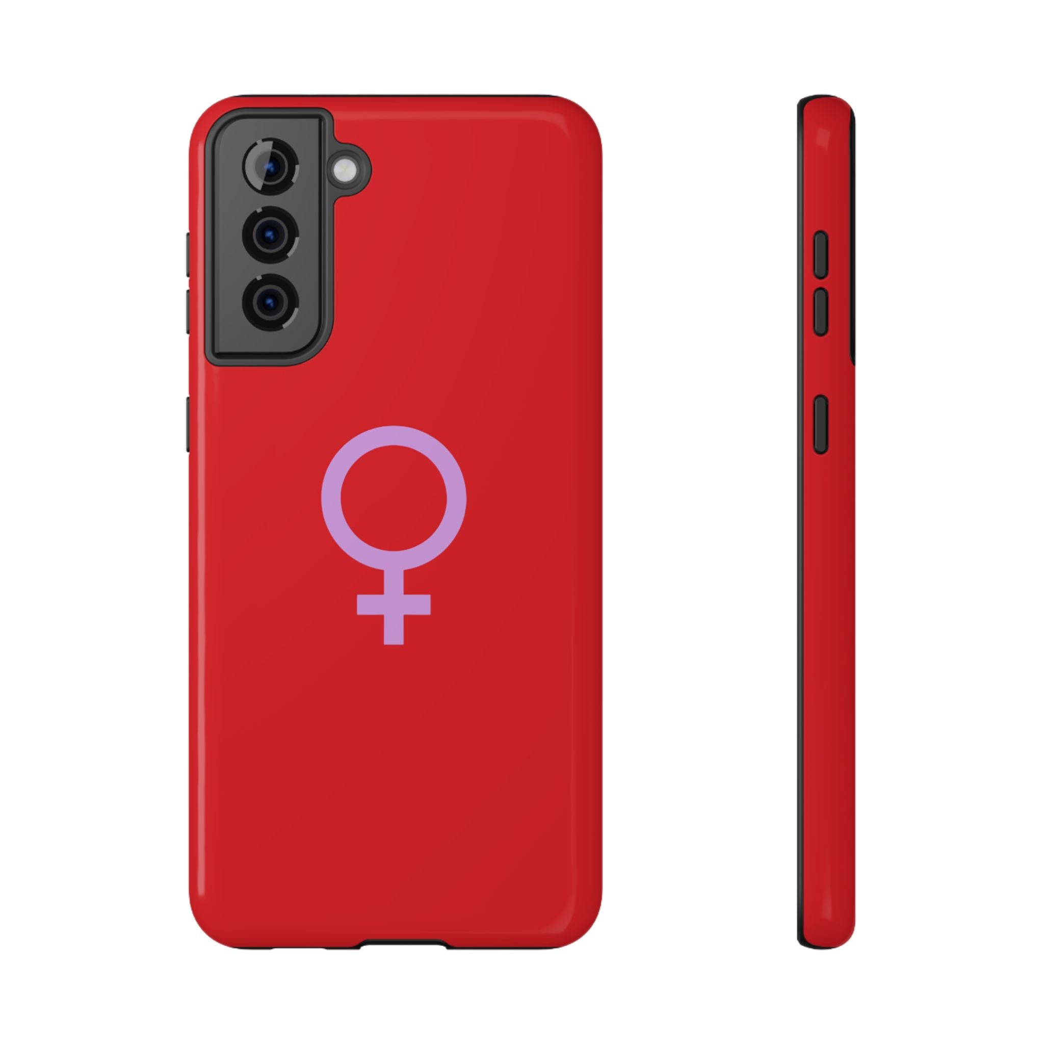 Venus Female Symbol phone case | Impact-Resistant Case, Red