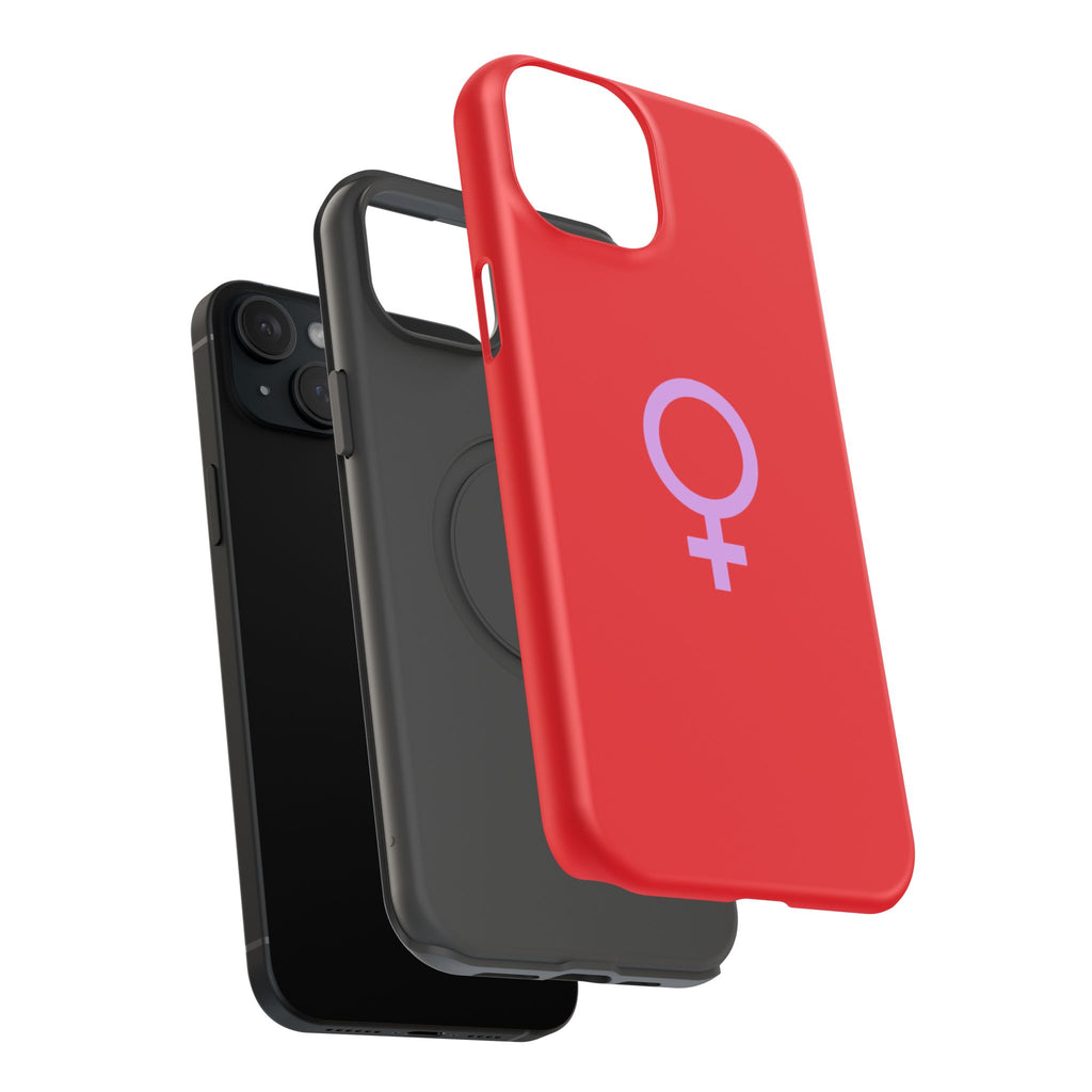 Venus Female Symbol phone case | Impact-Resistant Case, Red