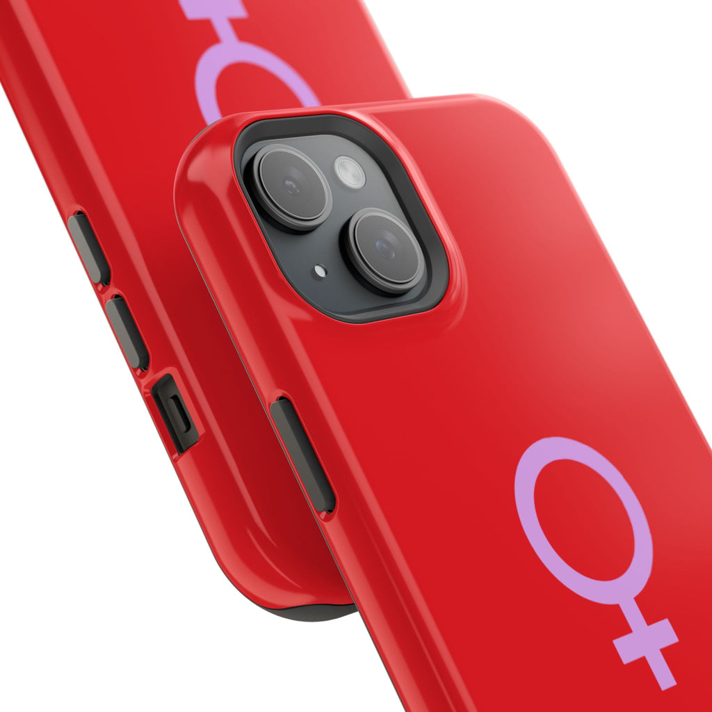 Venus Female Symbol phone case | Impact-Resistant Case, Red