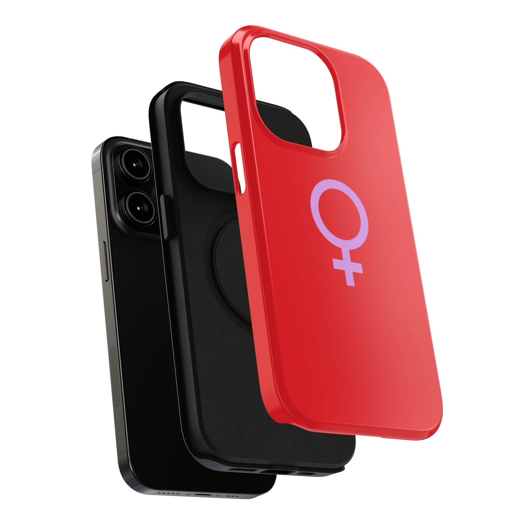 Venus Female Symbol phone case | Impact-Resistant Case, Red