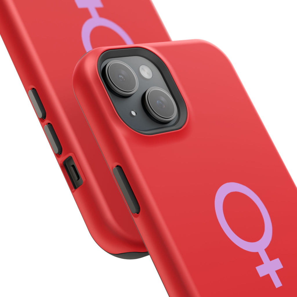 Venus Female Symbol phone case | Impact-Resistant Case, Red