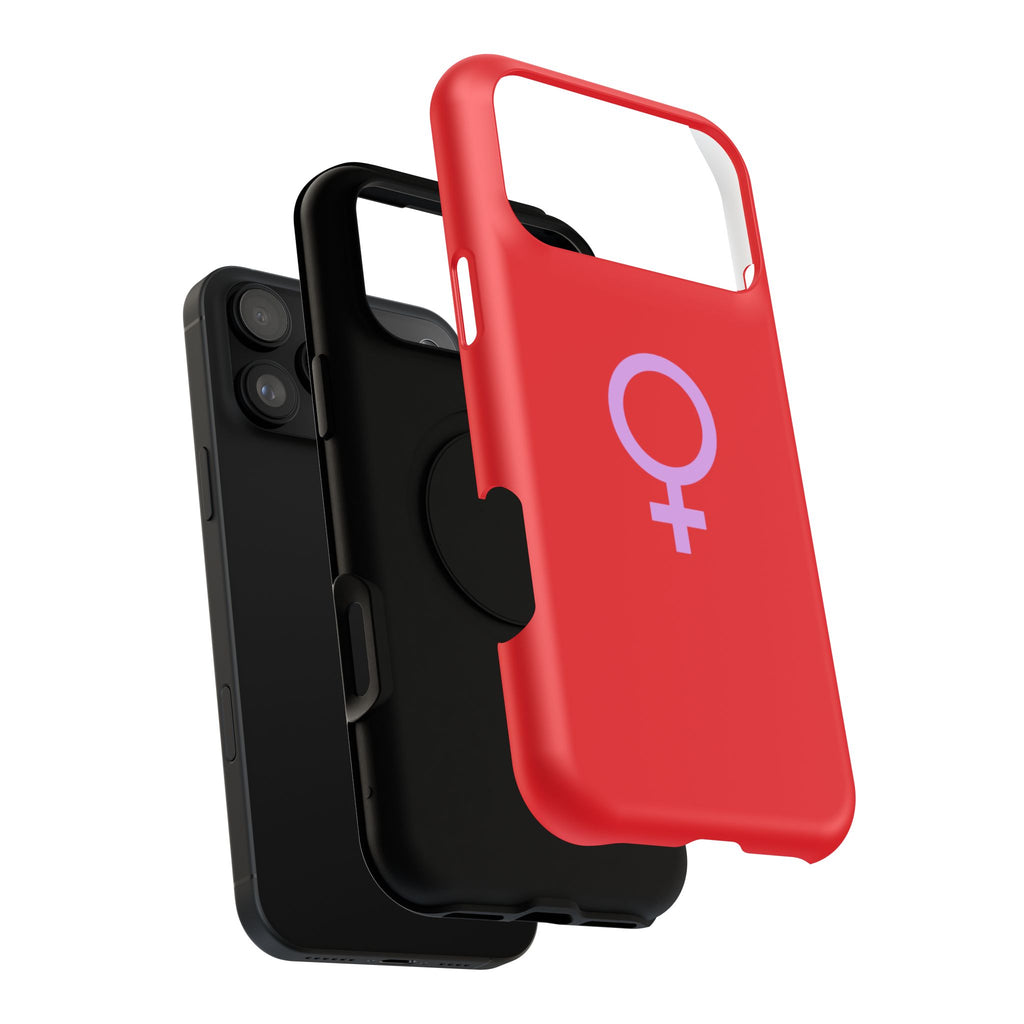 Venus Female Symbol phone case | Impact-Resistant Case, Red