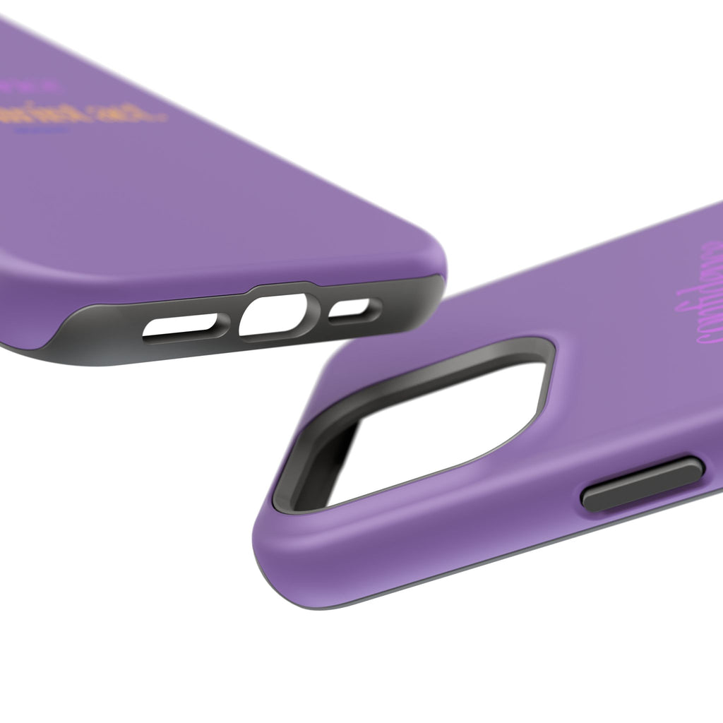 confidence is a feminist act phone case | purple impact-resistant case