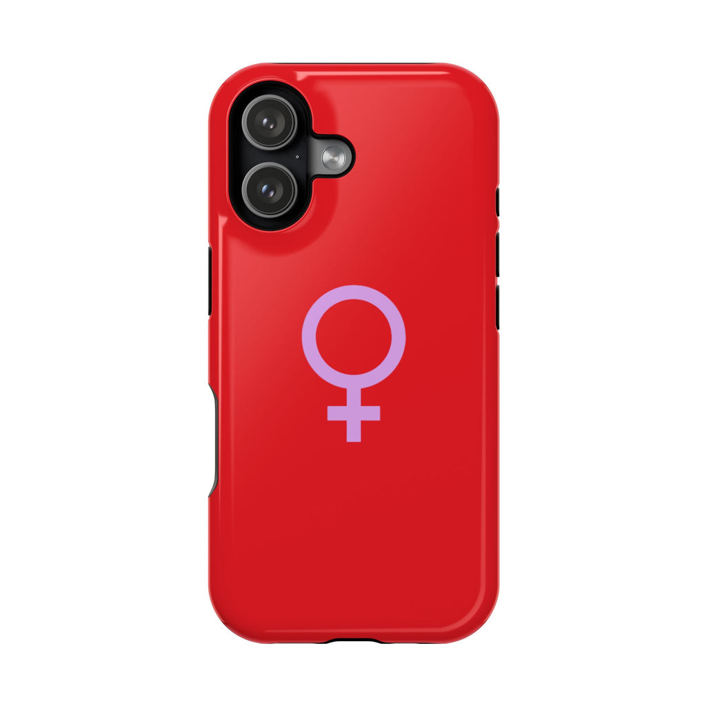 Venus Female Symbol phone case | Impact-Resistant Case, Red