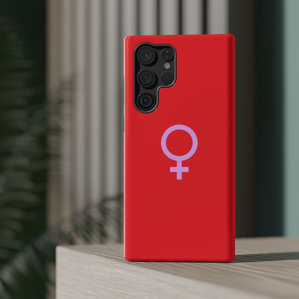 Venus Female Symbol phone case | Impact-Resistant Case, Red