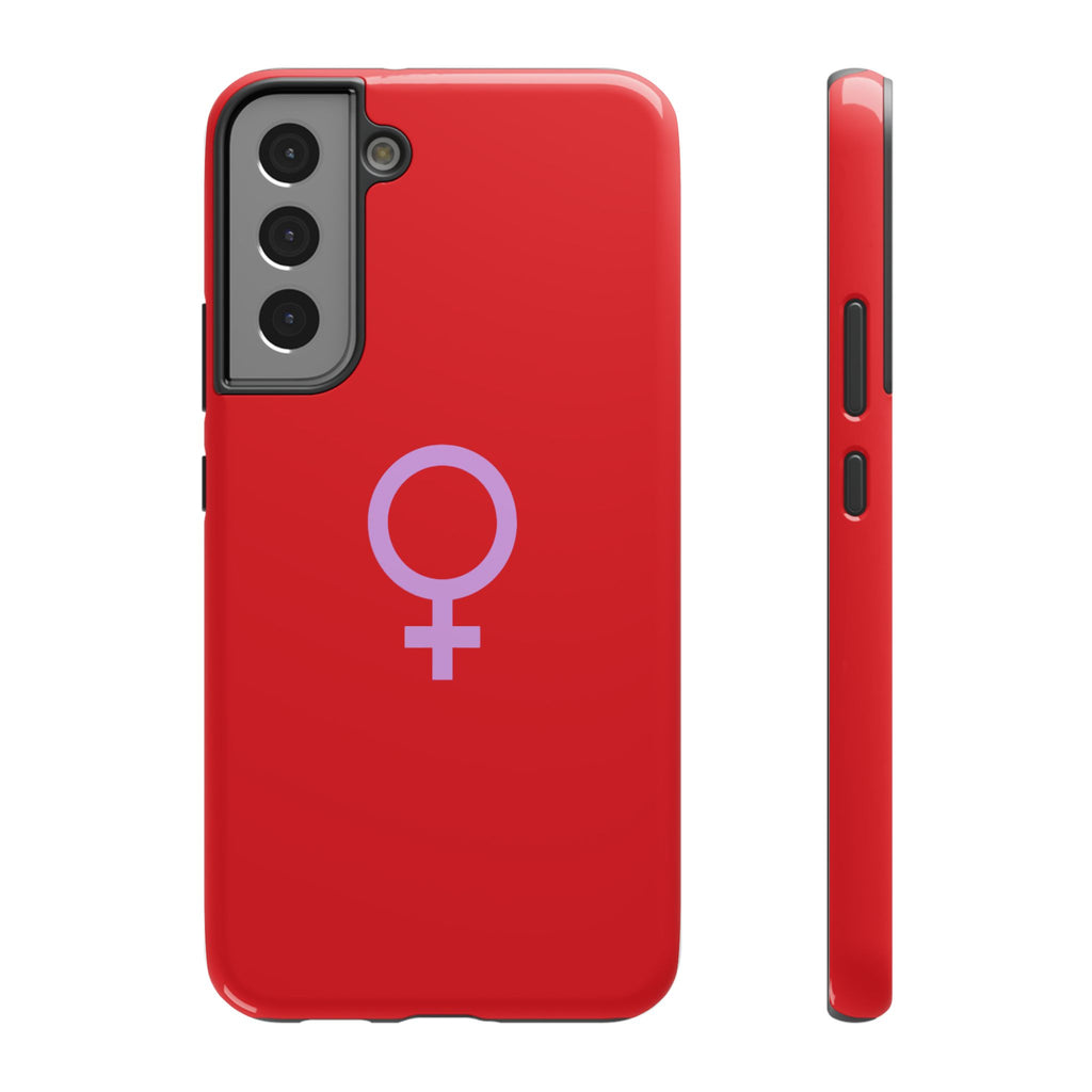 Venus Female Symbol phone case | Impact-Resistant Case, Red