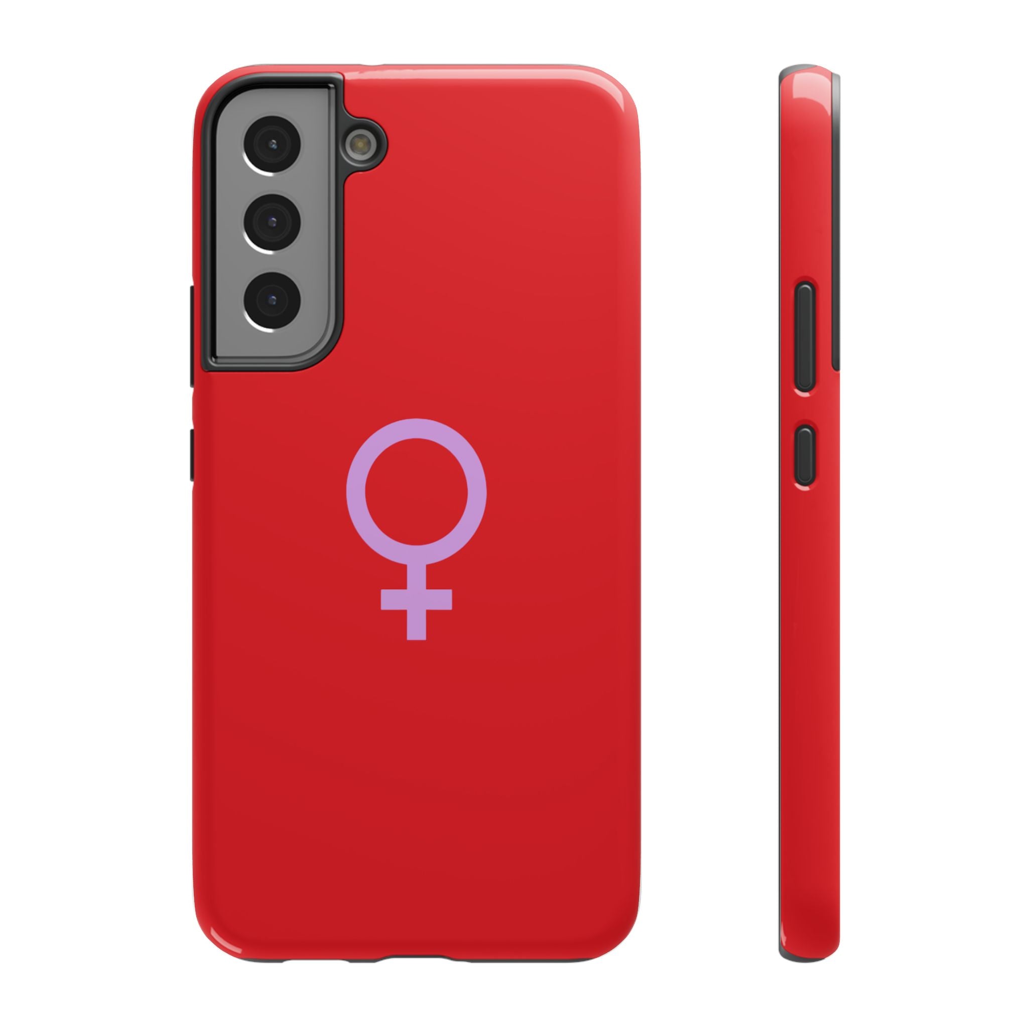 Venus Female Symbol phone case | Impact-Resistant Case, Red