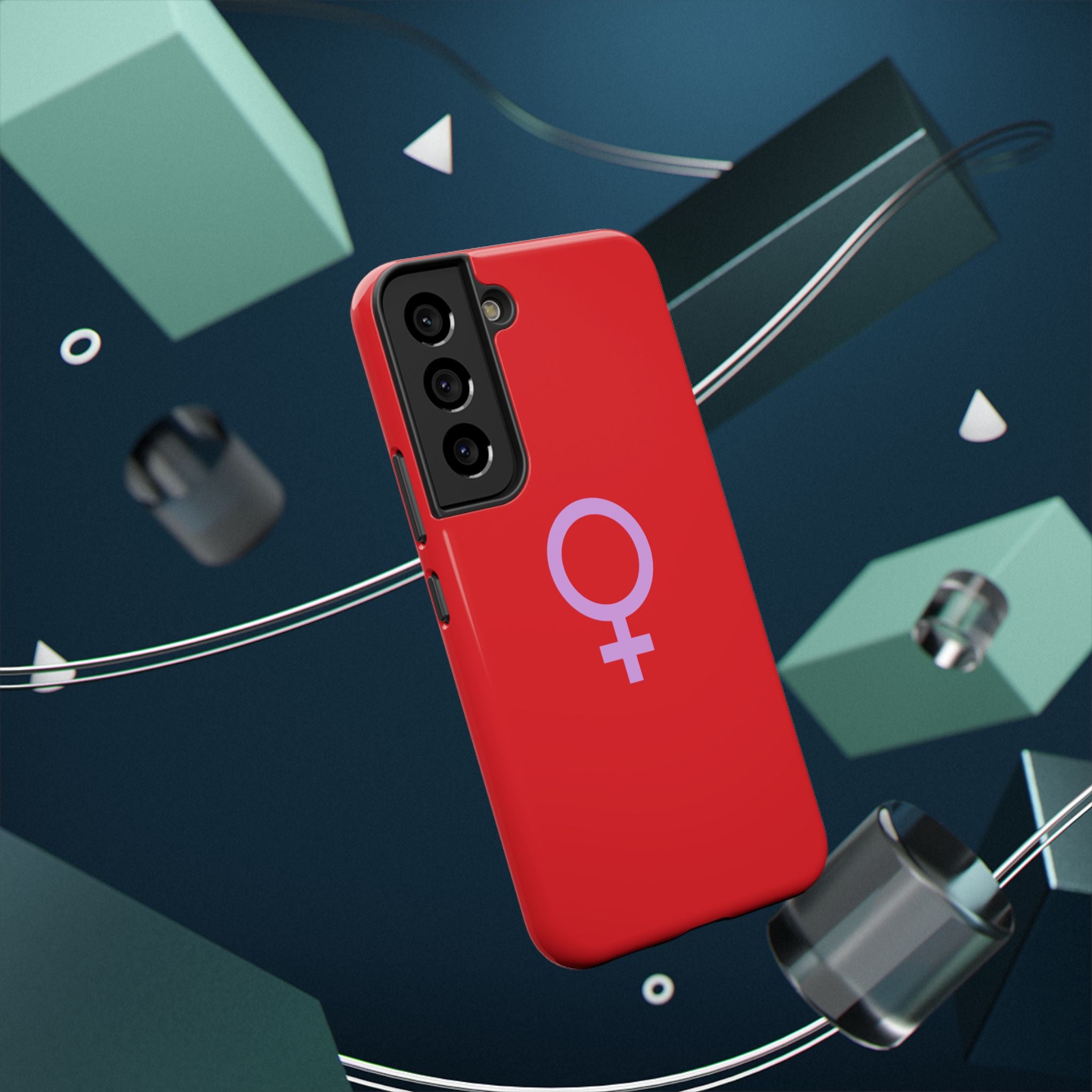 Venus Female Symbol phone case | Impact-Resistant Case, Red