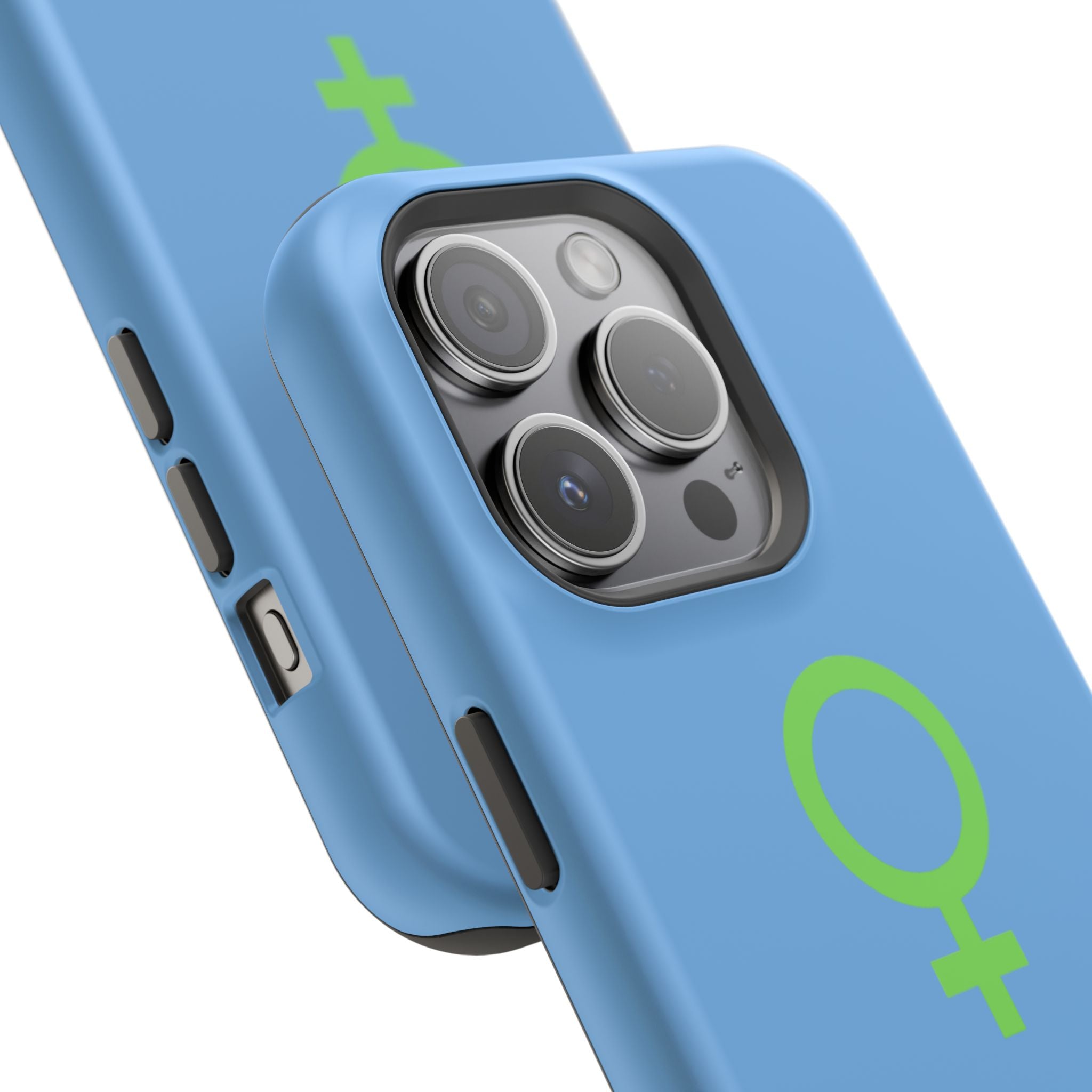 Green Venus Symbol phone case Impact-Resistant Case | Blue silicone protector
