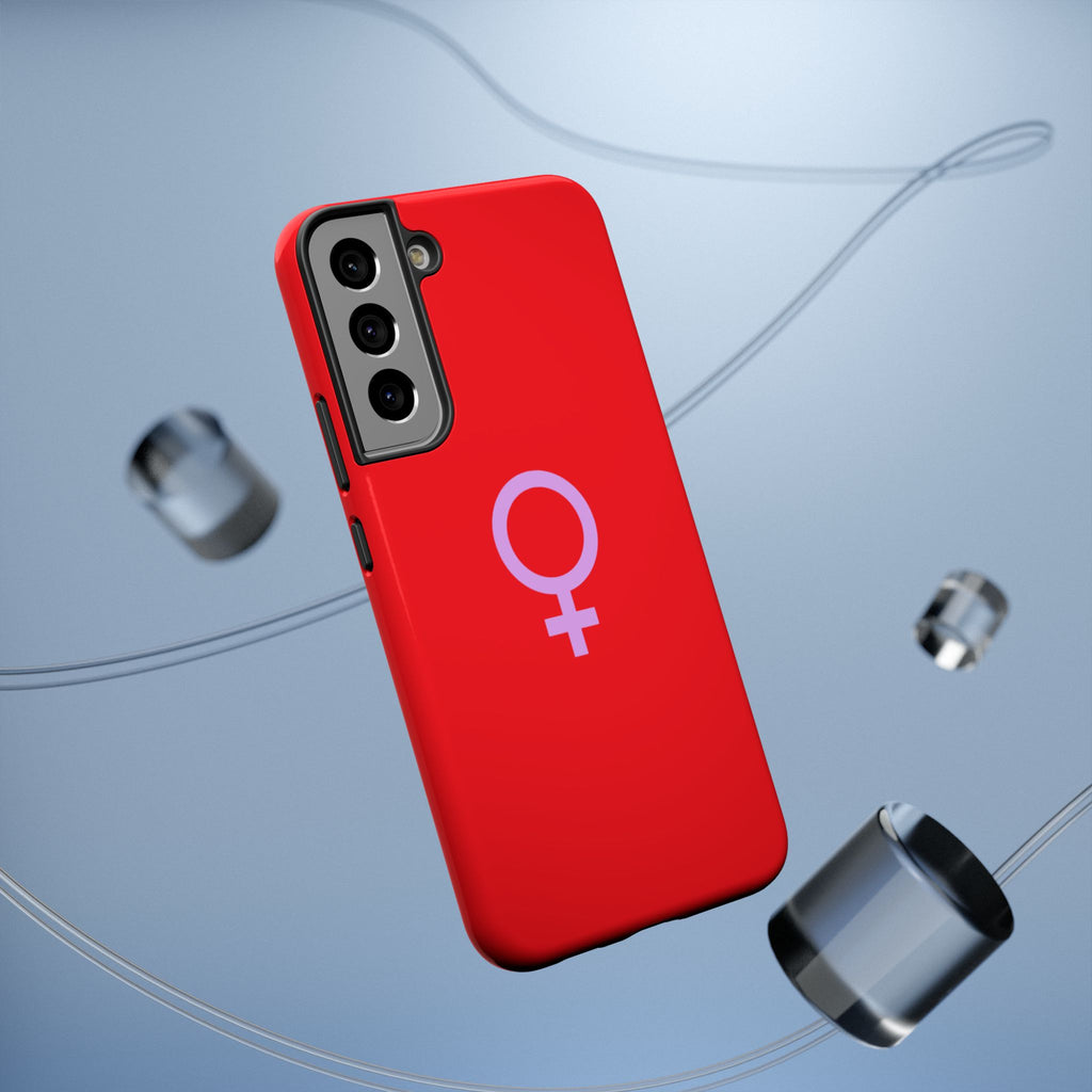 Venus Female Symbol phone case | Impact-Resistant Case, Red