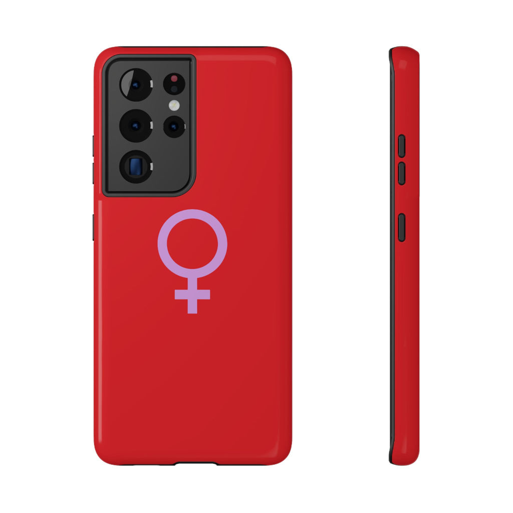 Venus Female Symbol phone case | Impact-Resistant Case, Red