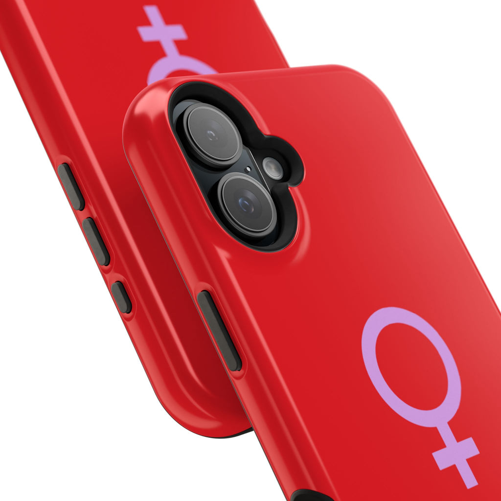 Venus Female Symbol phone case | Impact-Resistant Case, Red