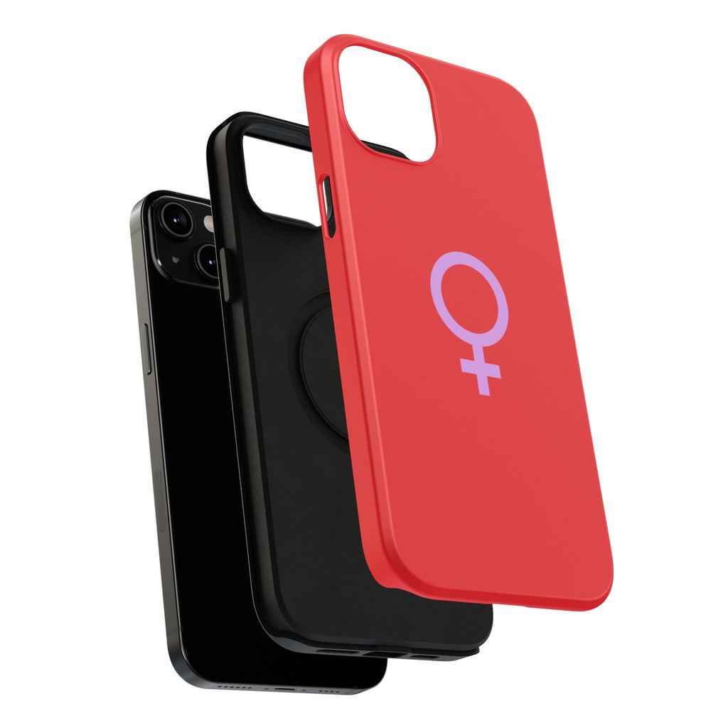 Venus Female Symbol phone case | Impact-Resistant Case, Red