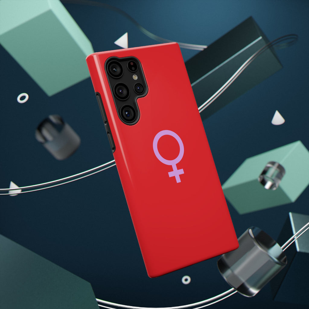 Venus Female Symbol phone case | Impact-Resistant Case, Red