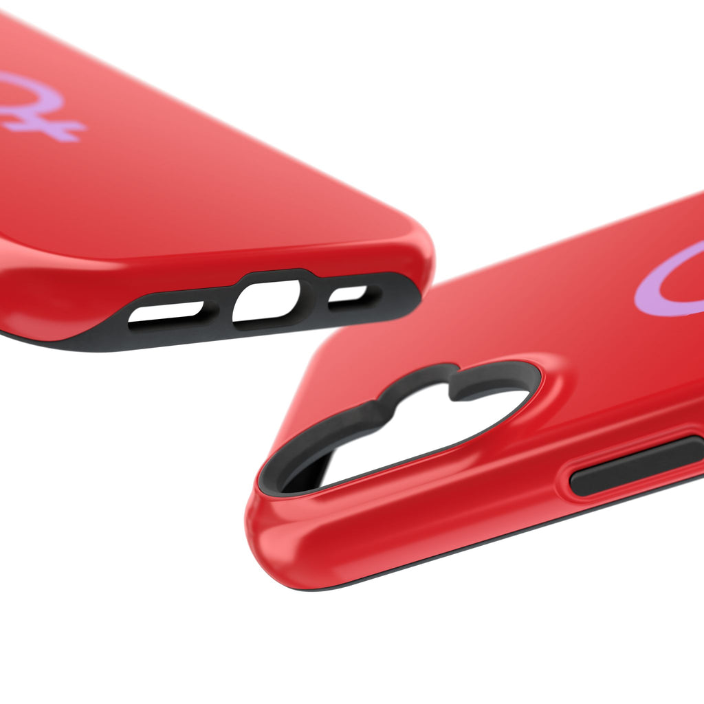 Venus Female Symbol phone case | Impact-Resistant Case, Red