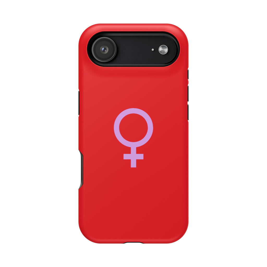 Venus Female Symbol phone case | Impact-Resistant Case, Red
